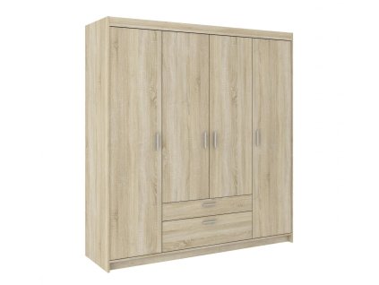 Šatní skříň Enja 4D2S (Odstín Dub sonoma)