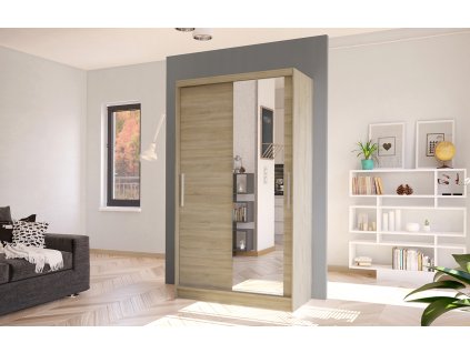 Šatní skříň s posuvnými dveřmi Kosta VI 100 (Odstín Dub sonoma)