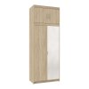 Šatní skříň Enja 2D s jedním zrcadlem (Odstín Dub sonoma)