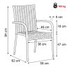 Zahradní židle AZC-S2113 BK (Barva Černá)