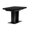 Jídelní rozkládací stůl HT-D1926 BK tvrzené sklo (Barva Černá)
