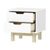 Noční stolek BONITO 2 - 2 zásuvky (Provedení Bezbarvý lak)