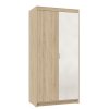 Šatní skříň Enja 2D/1 se zrcadlem (Odstín Dub sonoma)