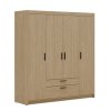 Šatní skříň Enja 4D2S (Odstín Dub sonoma)