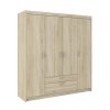 Šatní skříň Enja 4D2S (Odstín Dub sonoma)