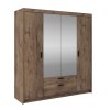Šatní skříň Enja 4D2S se zrcadlem (Odstín Dub lefkas)