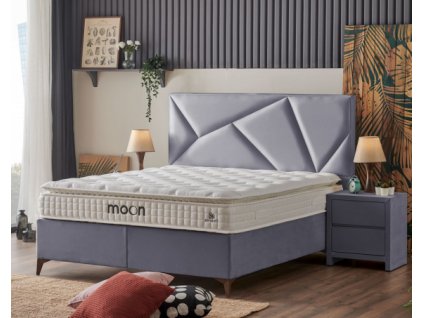 MOON 120 čalouněná postel šedá