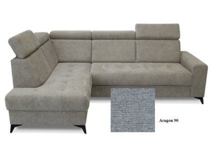 LEA II rohová sedací souprava L/P, látka Aragon 90