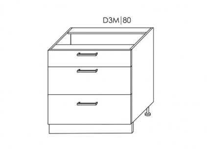 Platinum D3M/80 skříňka dolní
