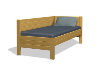 HAVAJ 86 L jednolůžko rohové s roštem, levé, masiv buk