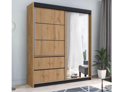 ADEL skříň  posuvnými dveřmi kombinovaná