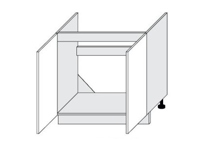 D8Z/ 80 dvířka dolní Silver - Havana