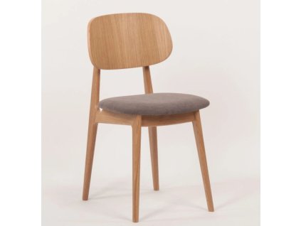 BUNNY jídelní židle dub masiv, čalouněný sedák