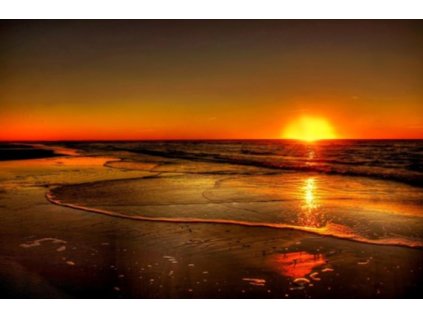 Bondecor OBRAZ v černém rámečku DMB 3343 moře stmívání