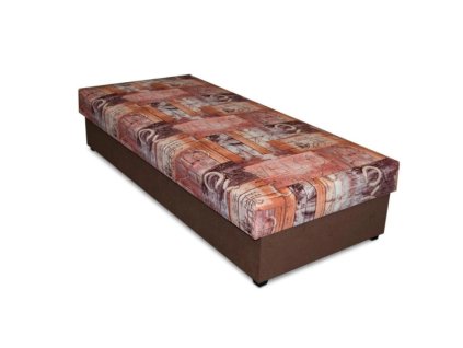 DANA 90 válenda pružinová  - hnědá/ hnědobéžový vzor