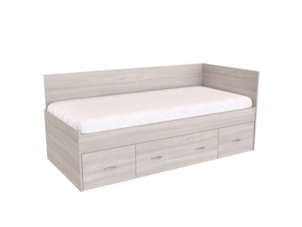 NEMO 90 zvýšené lůžko s úložným prostorem, lať. roštem a 2 čely - Univerzální L/P