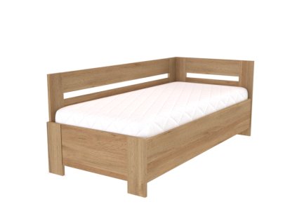 LOTA 90 zvýšené lůžko rohové s úložným.prostorem - UNIVERZÁLNÍ L/P vč. laťkového roštu