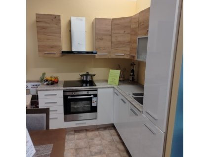 SILVER +  BRERRA kuchyňská sestava rohová včetně přislušenství