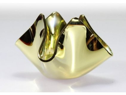 Skleněný svícen KVĚT stříbrný