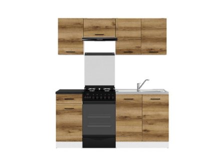 JUNONA 170 cm kuchyň bílá/dub delano