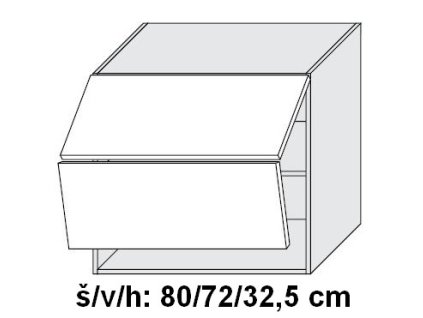 Quantum W8B AVENTOS/80 skříňka horní výklopná