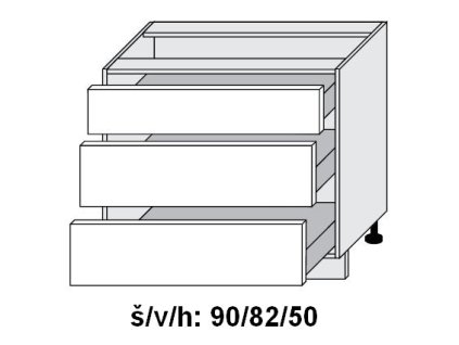 Quantum D3A/90 skříňka dolní