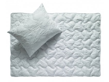 Polštář + přikrývka METALLIC WHITE