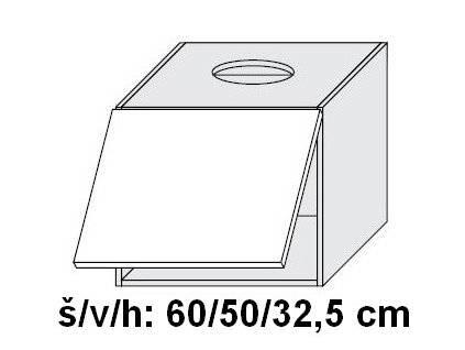 Platinum W8/60 skříňka horní nad digestoř