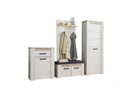KENT předsíňová sestava dub bílý/dub šedý