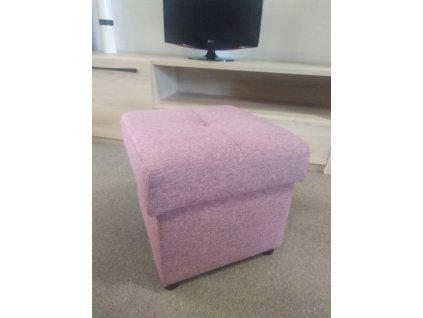 Taburet s úložným prostorem starorůžový - VÝPRODEJ