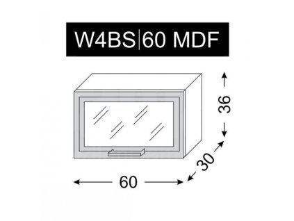 Platinum W4BS/60 MDF skříňka horní