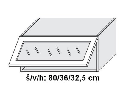 Quantum W4BS/80 WKF skříňka horní výklopná - sklo matné