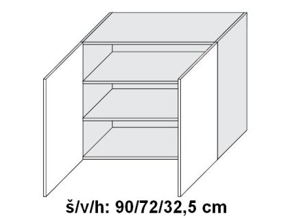 Quantum W3/90 skříňka horní