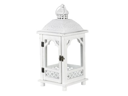 LD-0357 WT Lucerna dřevěná, bílá