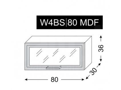 Platinum W4BS/80 MDF skříňka horní