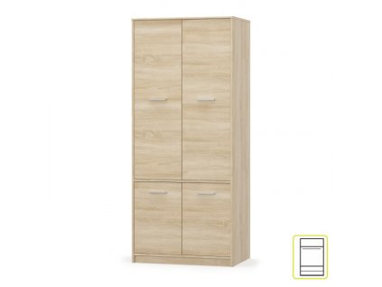 TEYO věšáková skříň 4D s policemi