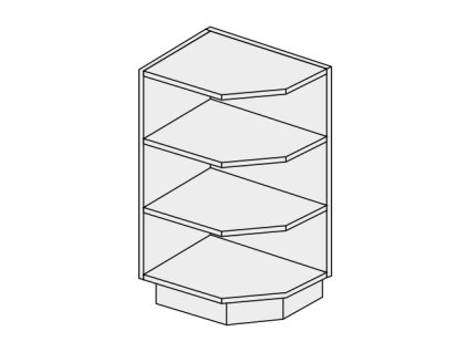 GOLD LUX D6/30 skříňka otevřená