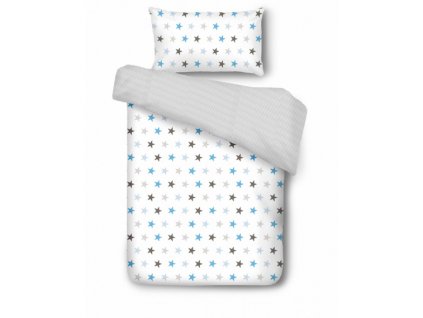 Povlečení dětské Milky Way Blue Karo - bavlna