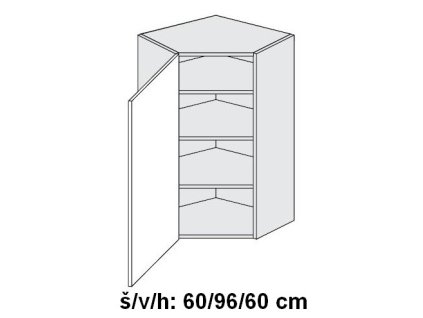 Quantum W4/10/60 skříňka horní rohová
