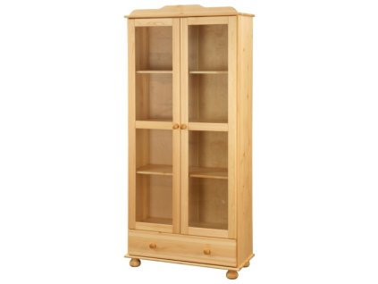 Vitrína 8050 borovice masiv lak
