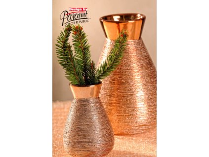 MARTA váza 16 cm - barva měděná