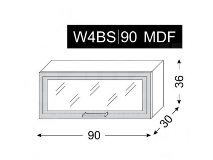Platinum W4BS/90 MDF skříňka horní