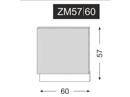 Platinum ZM 60/57 dvířko na vestavnou myčku bez úchytu