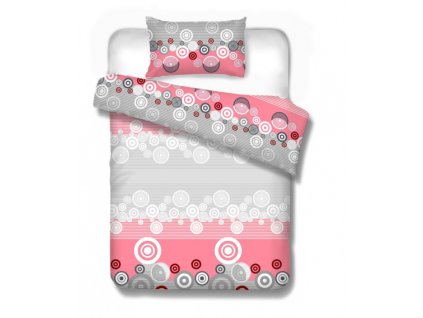 Bavlnněné povlečení NEMIRA Grey Pink