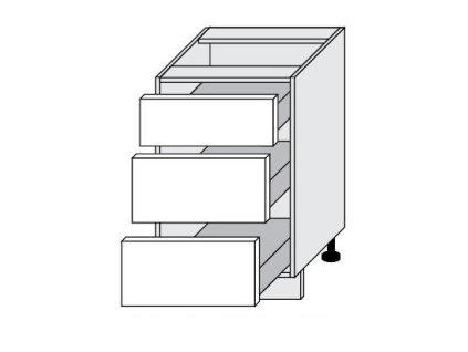 D3M/ 40 dvířka dolní Silver - Havana k zásuvkám
