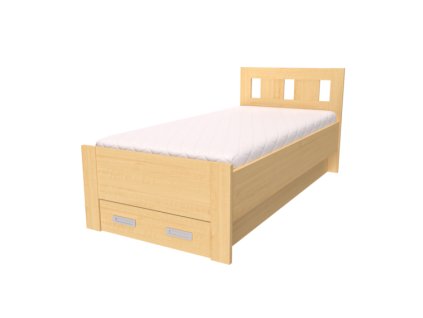 BENO zvýšené jednolůžko se zásuvkou