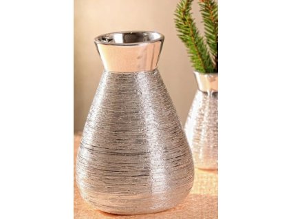 MARTA váza 16 cm - barva stříbrná
