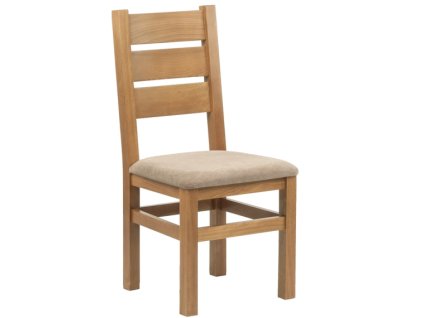 PRESLAW jídelní židle dub masiv, čalouněný sedák