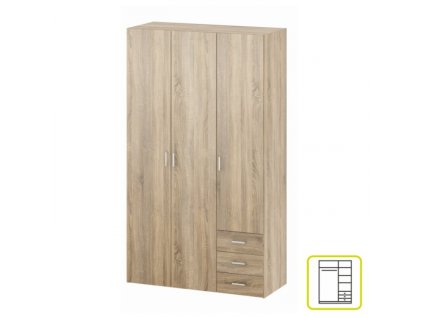 GWEN 70427 skříň, 3 - dveřová