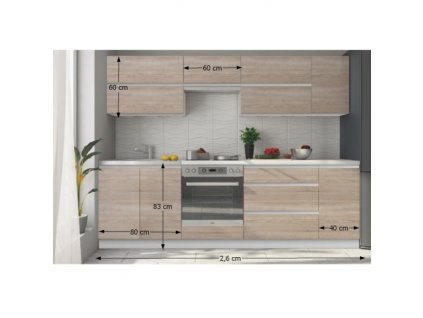 LINE kuchyňská sestava 260 cm